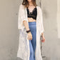 Contrast Mesh Cotton Lace Kimono