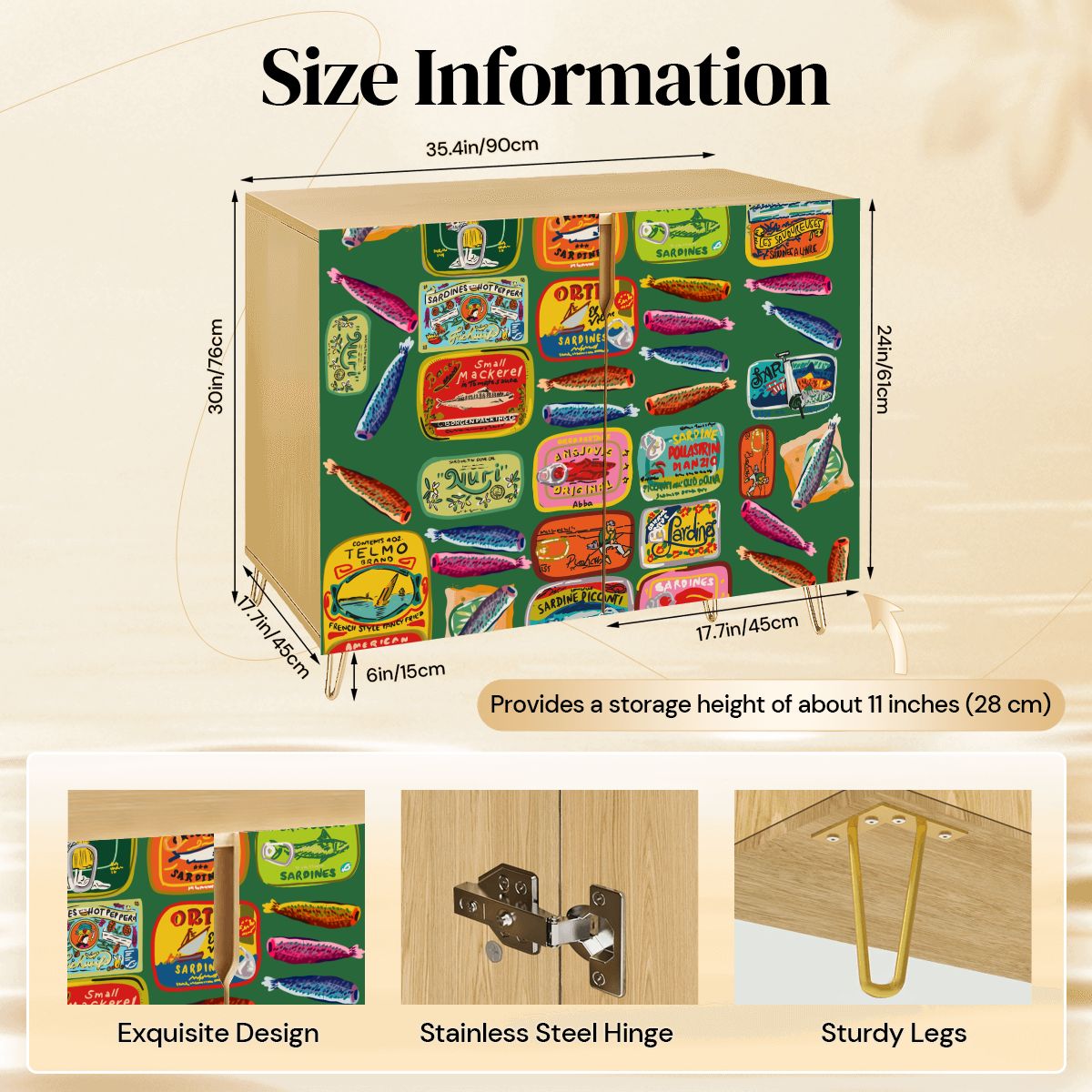 Wooden Storage Cabinet (Made in USA) Sards