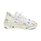 Women's Mahjong Mesh Sneakers — Lightweight Breathable Running Shoes with Colorful Tile Pattern