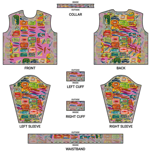 Colorful Vintage Sardin Can Designs Unisex Crew Neck Sweater - Perfect for Casual Wear & Gifts