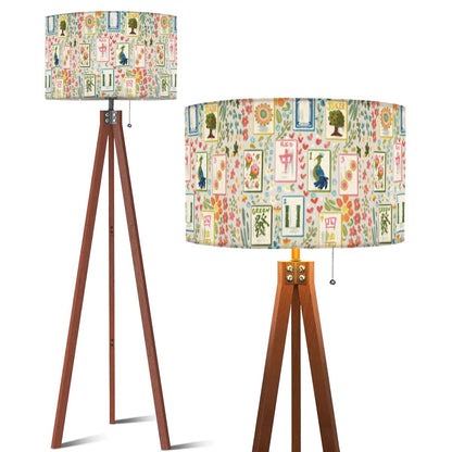 Tripod Floor Lamp (Made in USA) Mahjong Tile