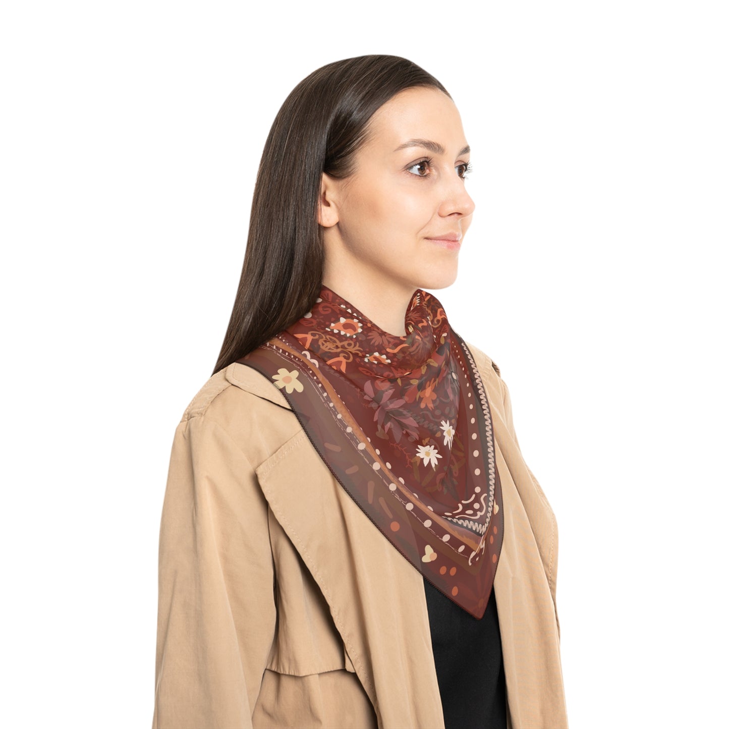 Sunset Red-Poly Scarf