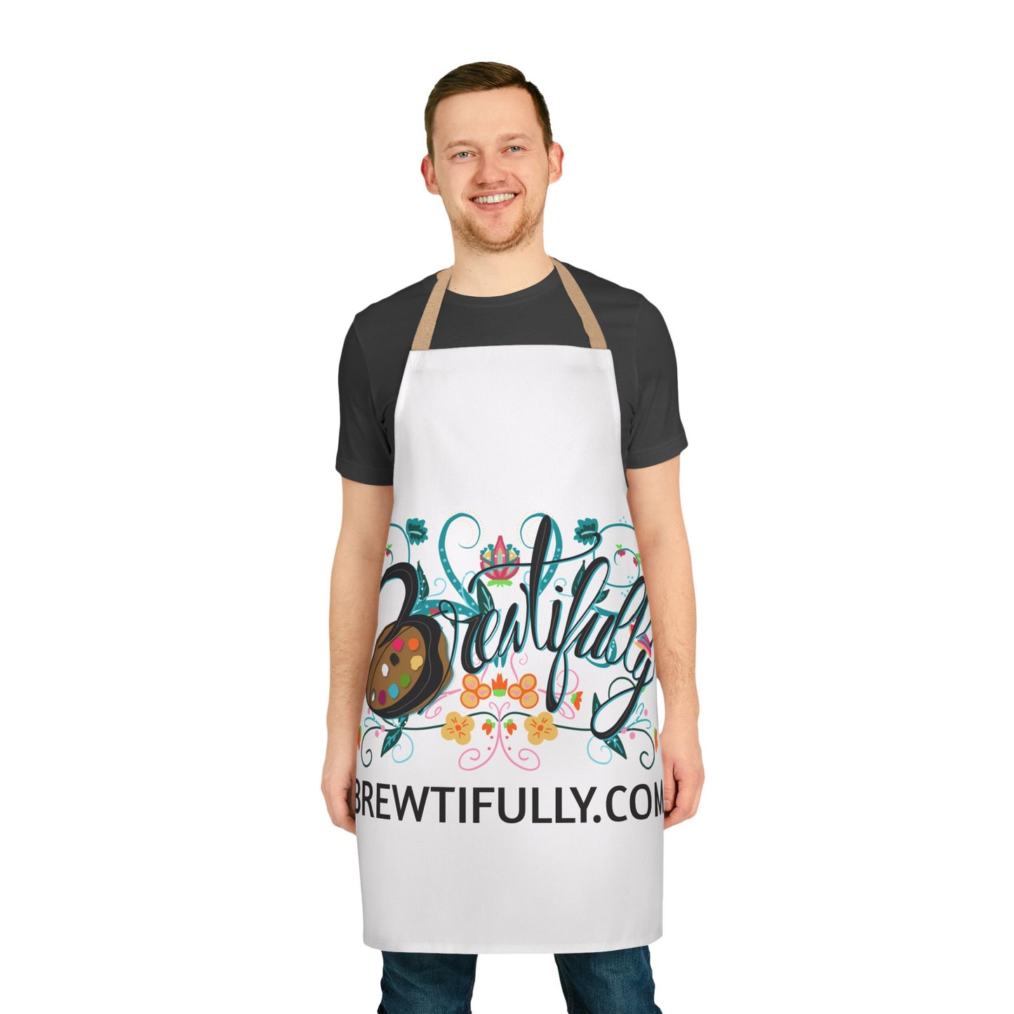 Brewtifully Apron, 5-Color Straps - White