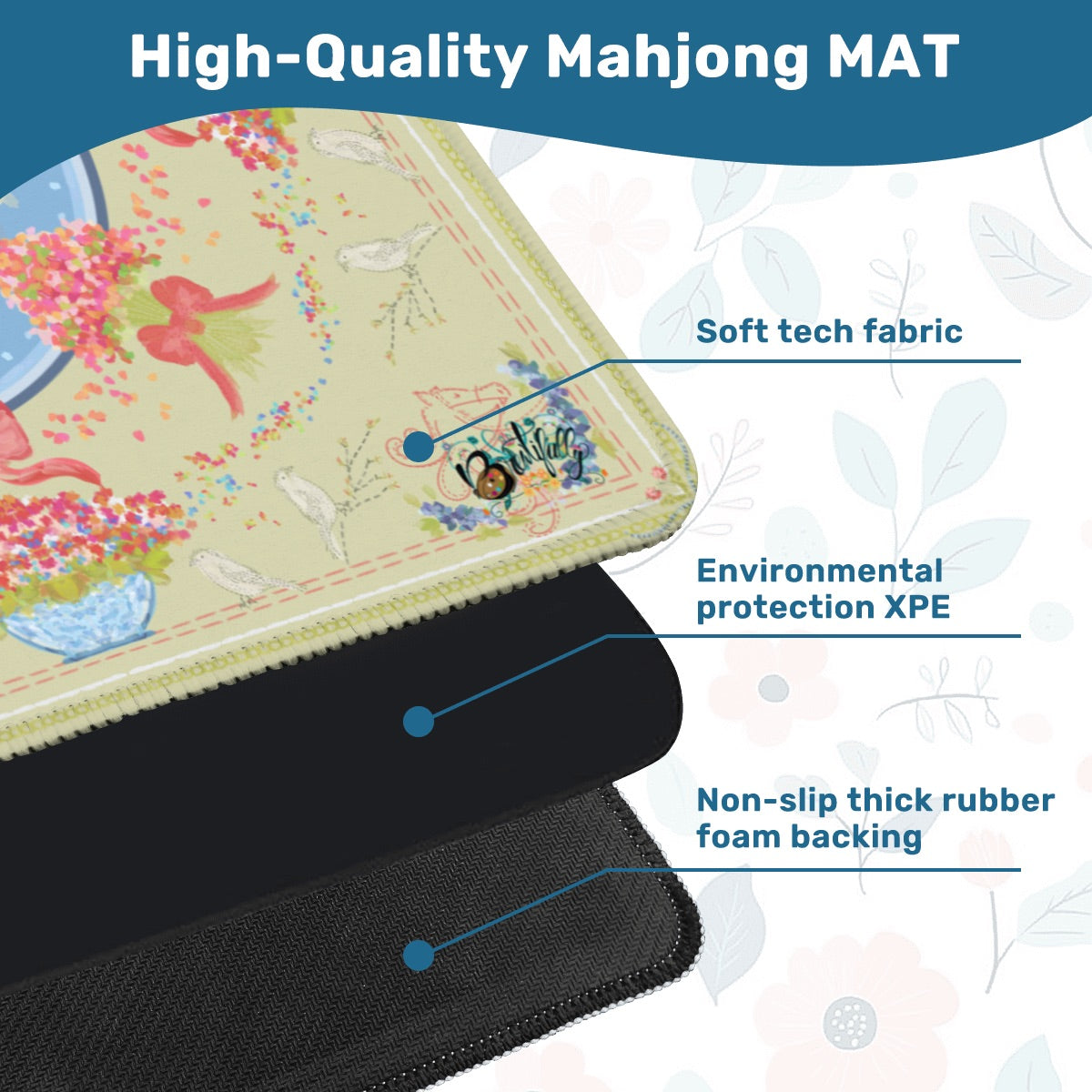 Lil Dolly Mahjong Mat 31.5"x31.5" (Ship Rolled up)