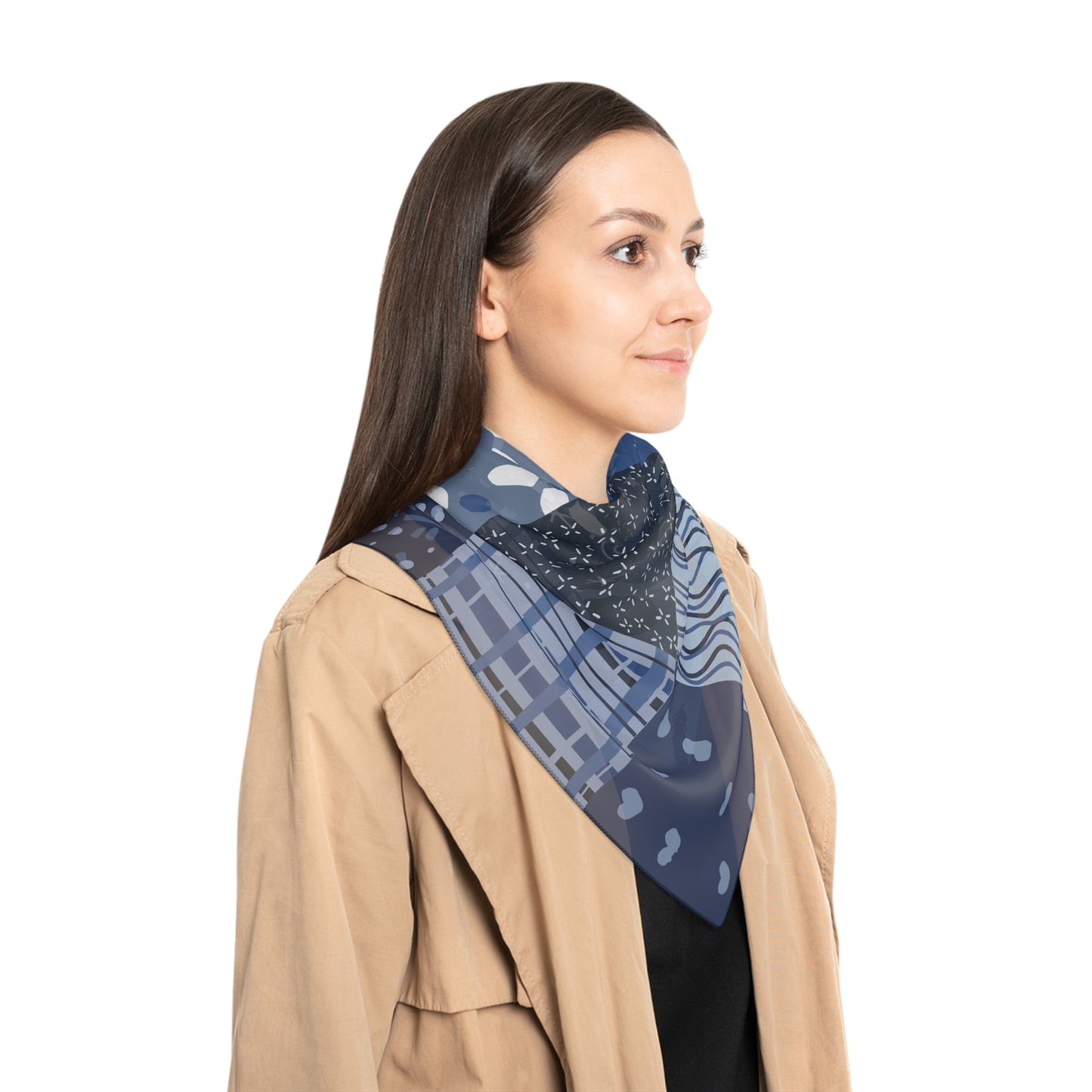 So Blue- Poly Scarf