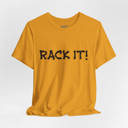Rack It! Graphic Tee — Casual Statement Shirt for Gamers & Pool Players