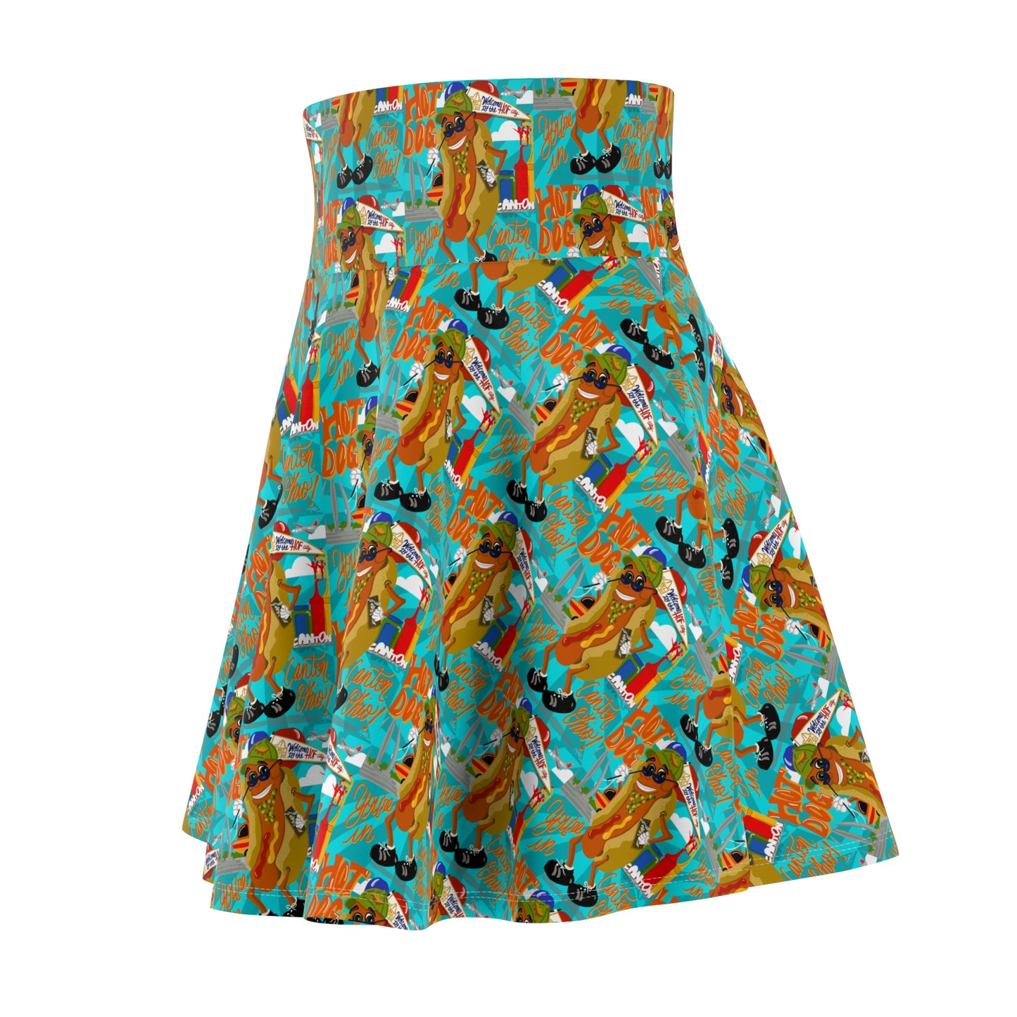 Hot Dog Women's Skater Skirt (AOP)