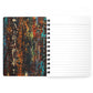 The Delamater Series- Spiral Notebook — Abstract Dark Grunge Stripes Journal
