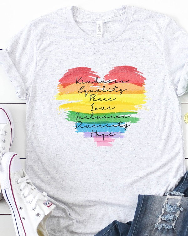 Rainbow Diversity Heart tee