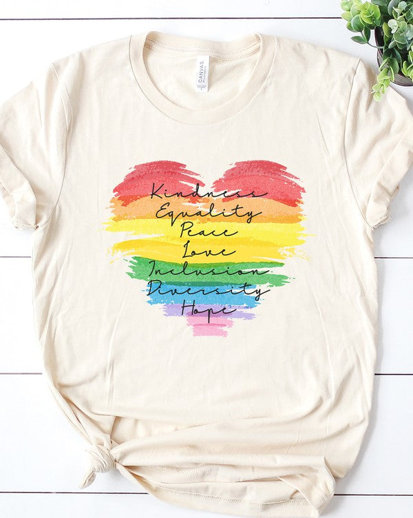 Rainbow Diversity Heart tee