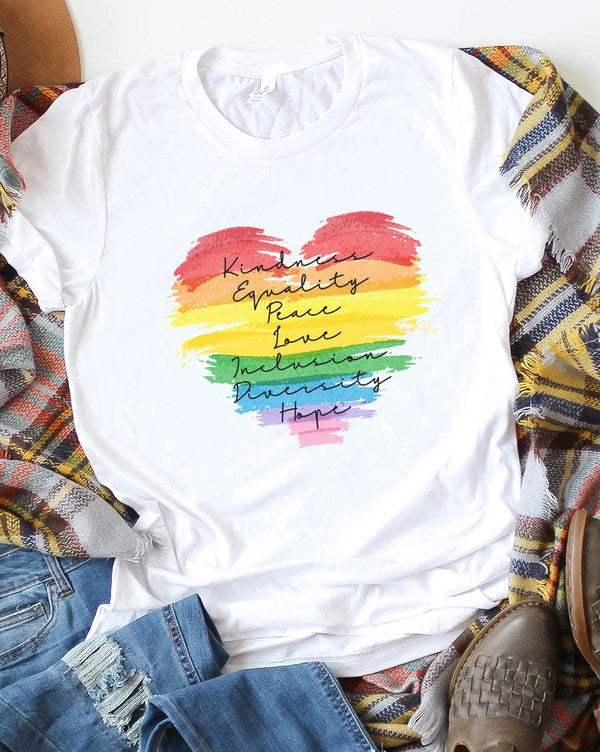 Rainbow Diversity Heart tee