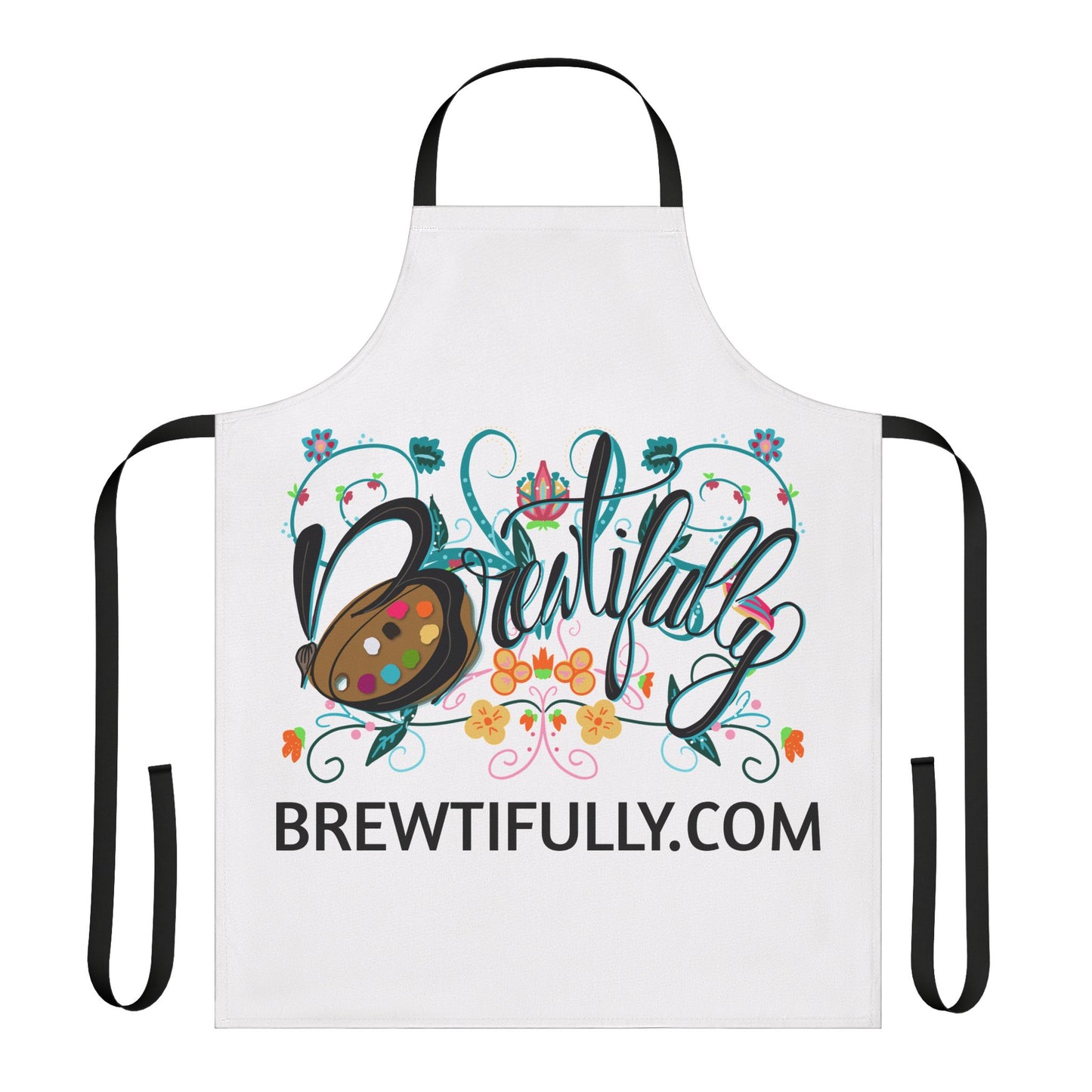 Brewtifully Apron, 5-Color Straps - White