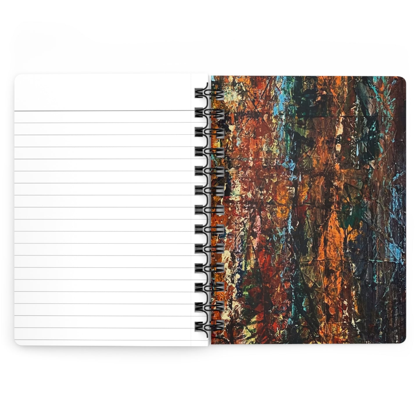 The Delamater Series- Spiral Notebook — Abstract Dark Grunge Stripes Journal