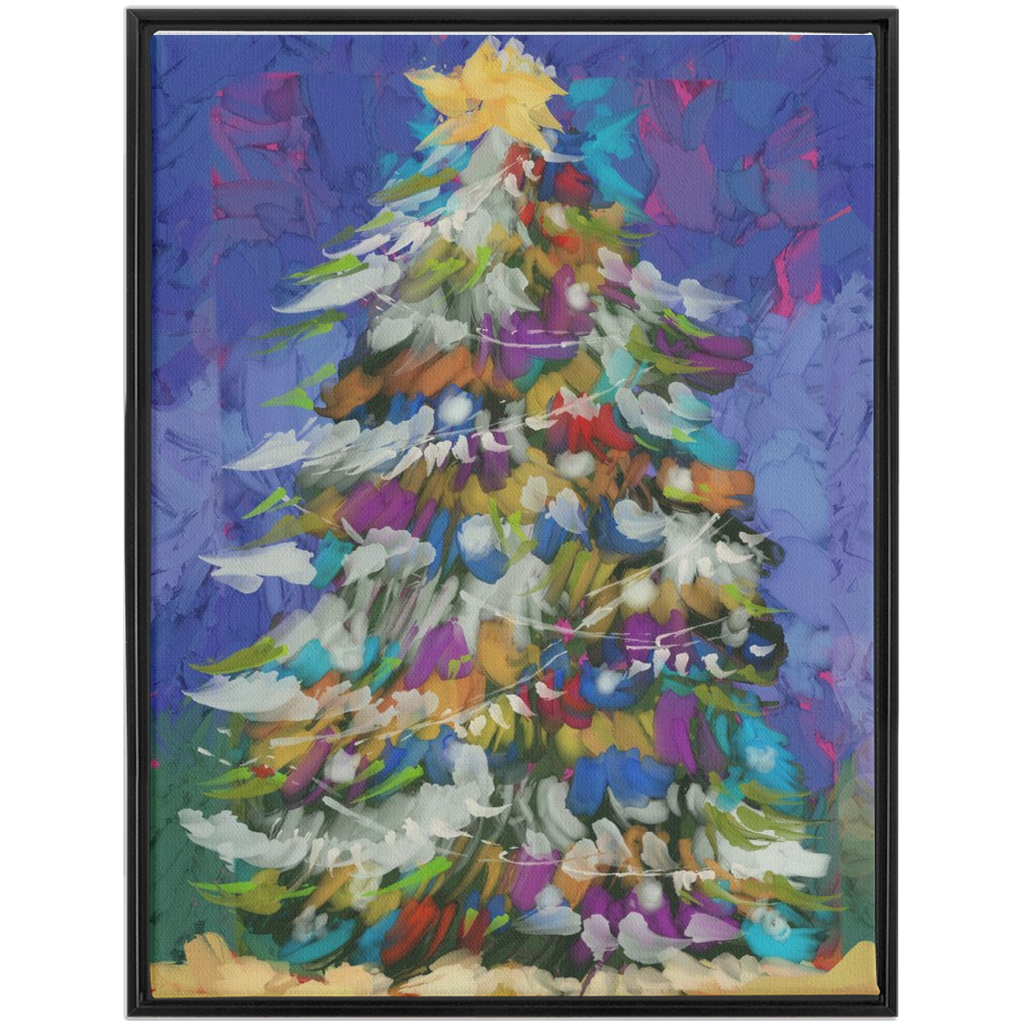 Magical Holiday Tree Framed Canvas Wraps-powered by Artivive