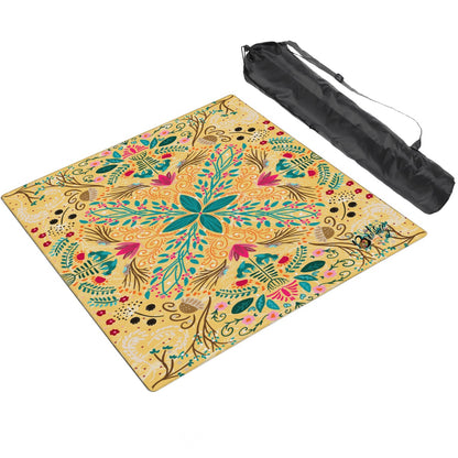 Thickened Mahjong Mat Sleek Surface (Ship Rolled Up) Folk art yellow