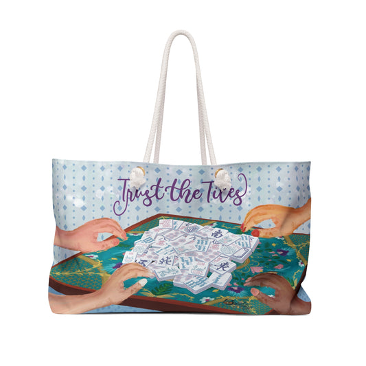 Trust the Tiles Weekender Bag - Mahjong Travel Tote