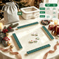 Western Christmas Mahjong Tiles Teal Boots
