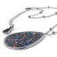 The Delemater Series -nSilver Teardrop Necklace — Colorful Confetti Resin Pendant