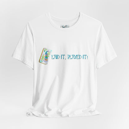 Brewtifully T-Shirt — 'Laid It, Played It' Bird Bam Mahjong Graphic Tee
