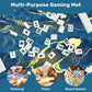 Mahjong Mat SleekSurface Geode series  blue gold vein