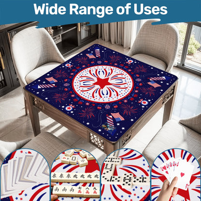Patriotic with flags Mahjong Mat 31.5"x31.5" (Ship Rolled up)