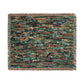 The Delamater Series- Abstract Pixel Art Woven Blanket — Colorful Green Mosaic Throw for Living Room & Bedroom