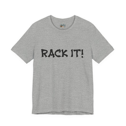 Rack It! Graphic Tee — Casual Statement Shirt for Gamers & Pool Players