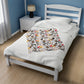 Pocused- white Velveteen Plush Blanket
