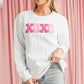 White Merry and Bright Quilted Sweatshirt