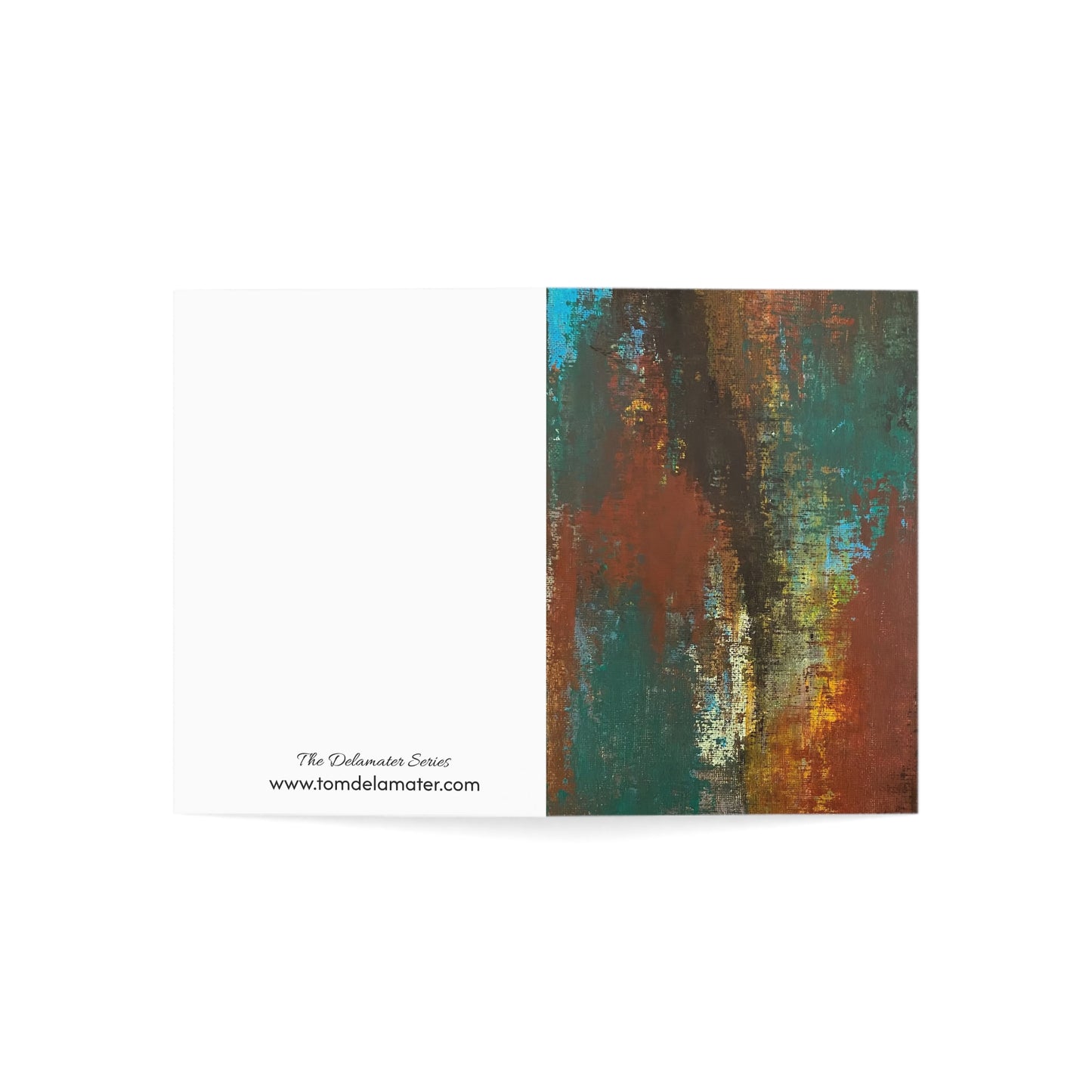 The Delamater Series-Abstract Rustic Texture Greeting Cards — Blank Interior (Single or Multi-Pack)