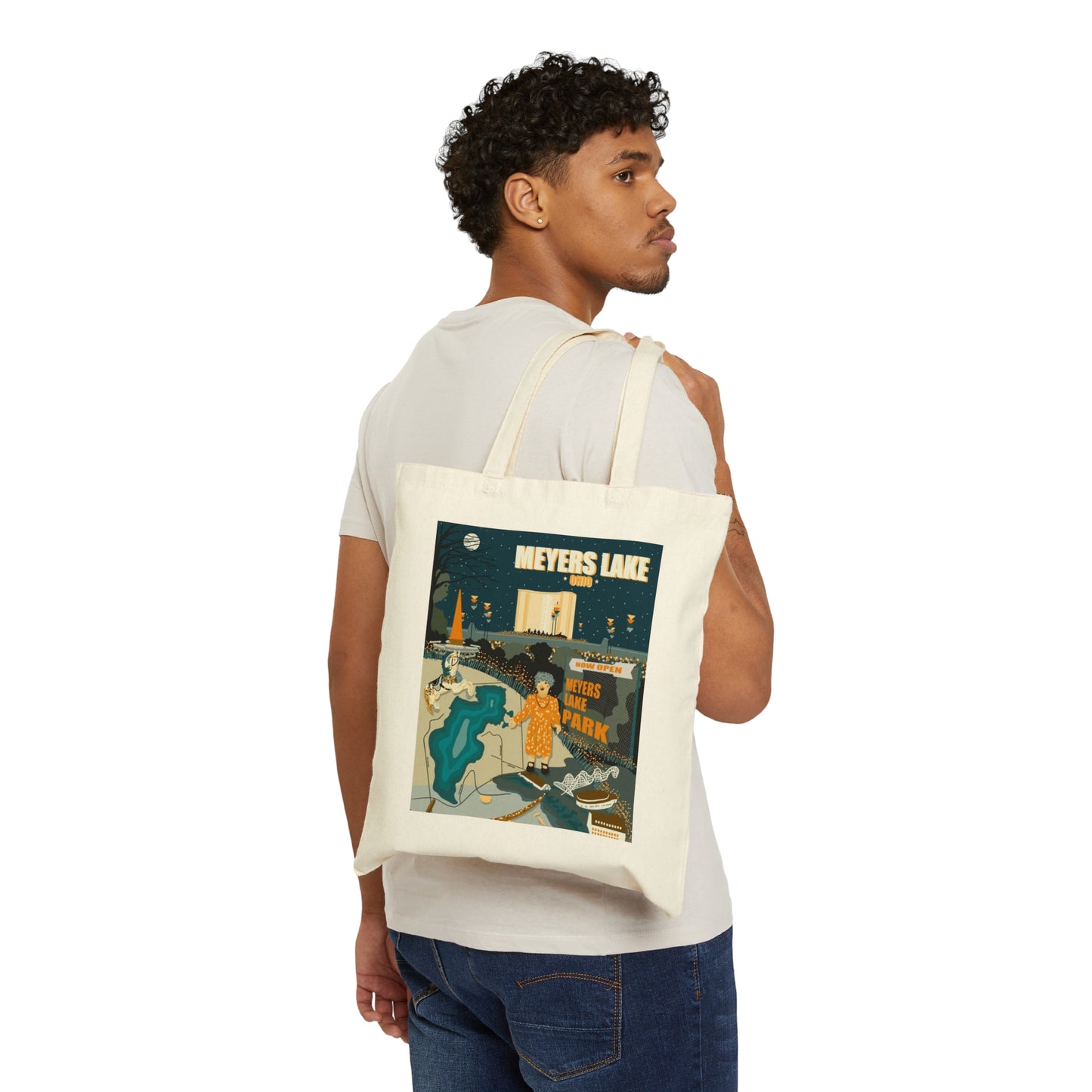 Meyers Lake Cotton Canvas Tote Bag