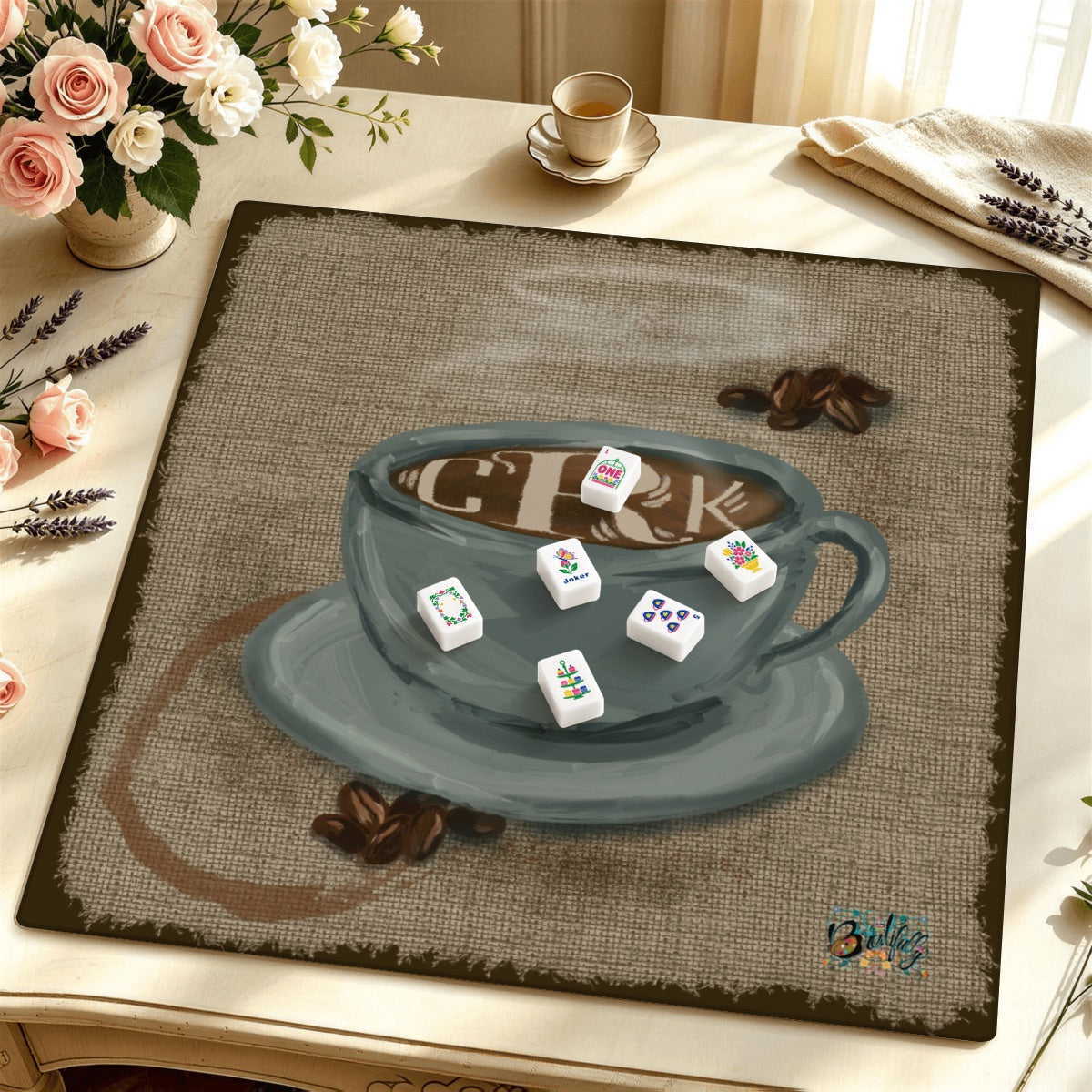 Mahjong Mat SleekSurface (Made in USA) Custom Coffee CKR