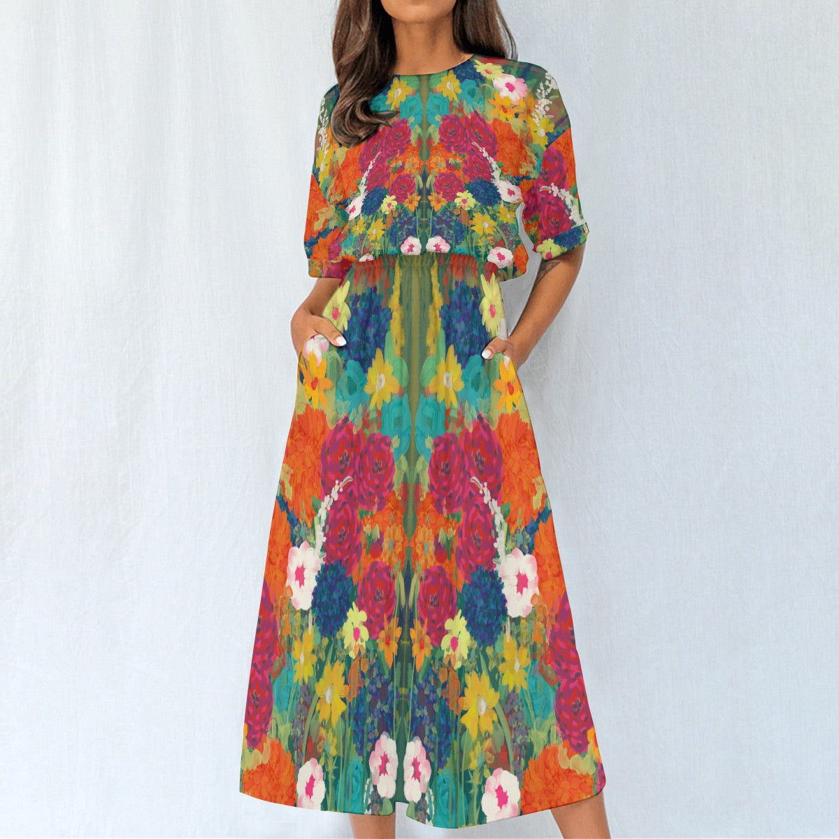 Brewtifully All-Over Print Women's Elastic Waist Dress