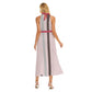 City mixed media Women's Wrap Hem Belted Halter Dress