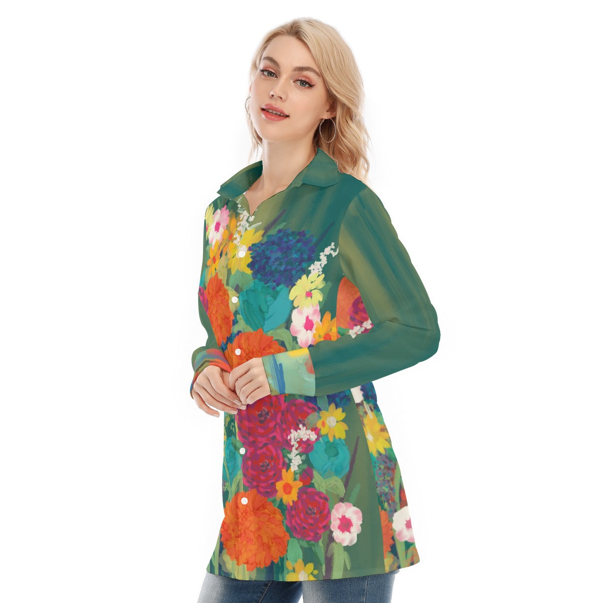 Abstract and floral Brewtiful blouse