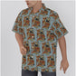 All-Over Print Men's Stark Hunger Squad Shirt With Button Closure
