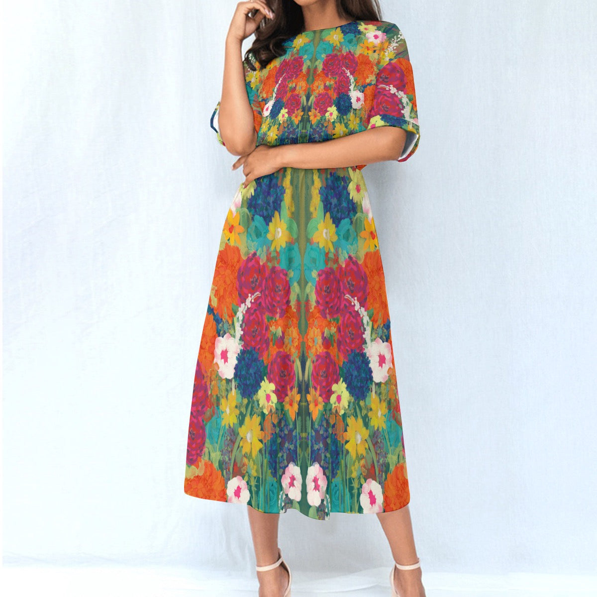 Brewtifully All-Over Print Women's Elastic Waist Dress