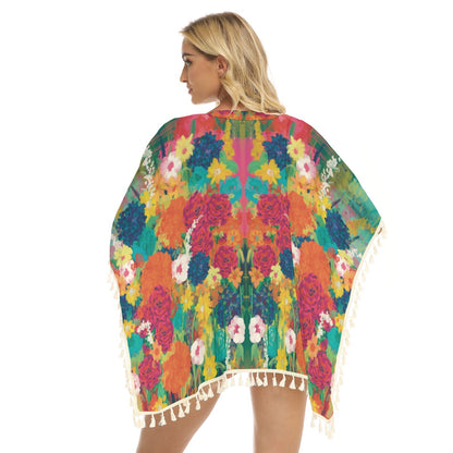 Fringed Brewtifully poncho