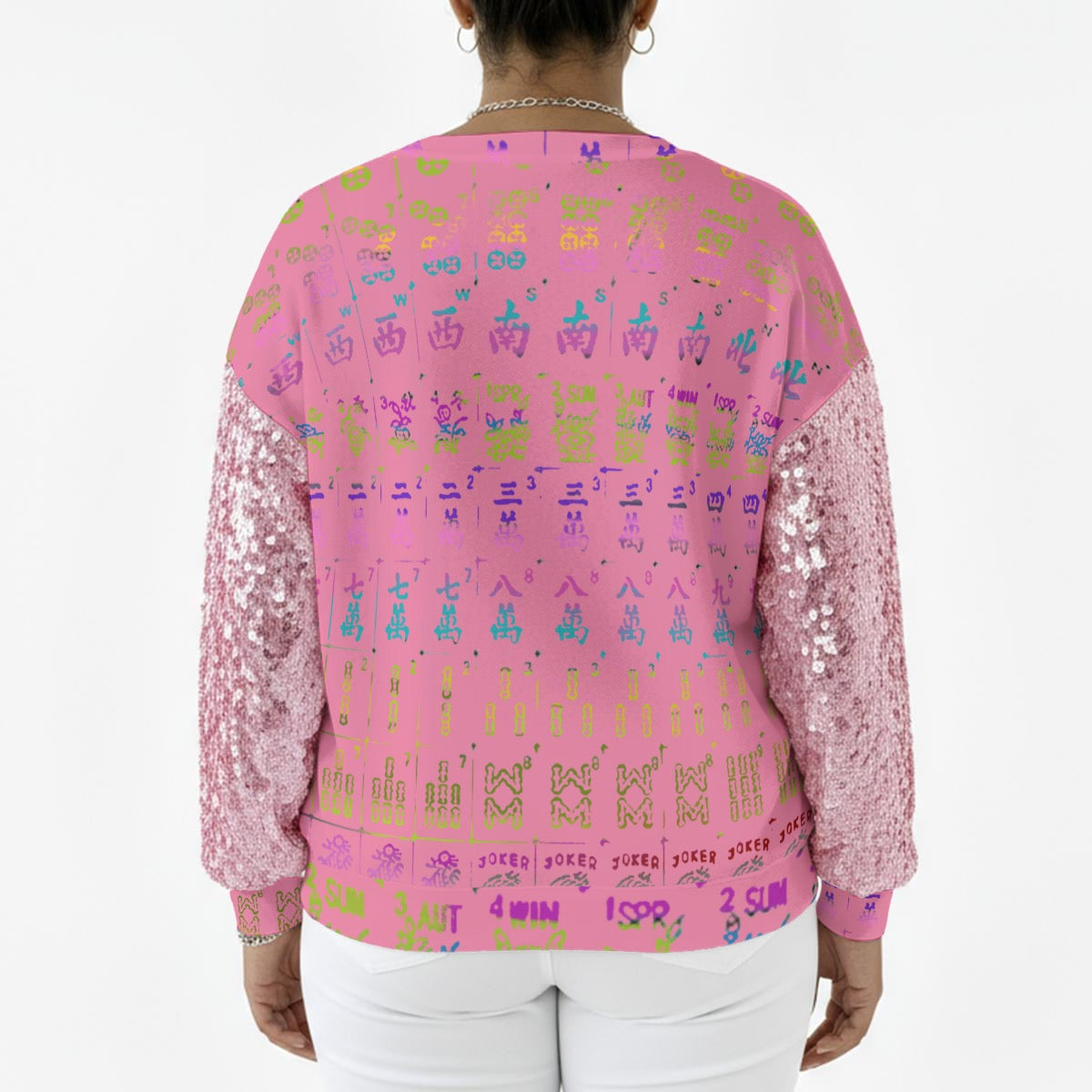 Sequin sleeve sweatshirt- multiple patterns