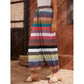 City Stripe Pants with Pockets -white base-multi color