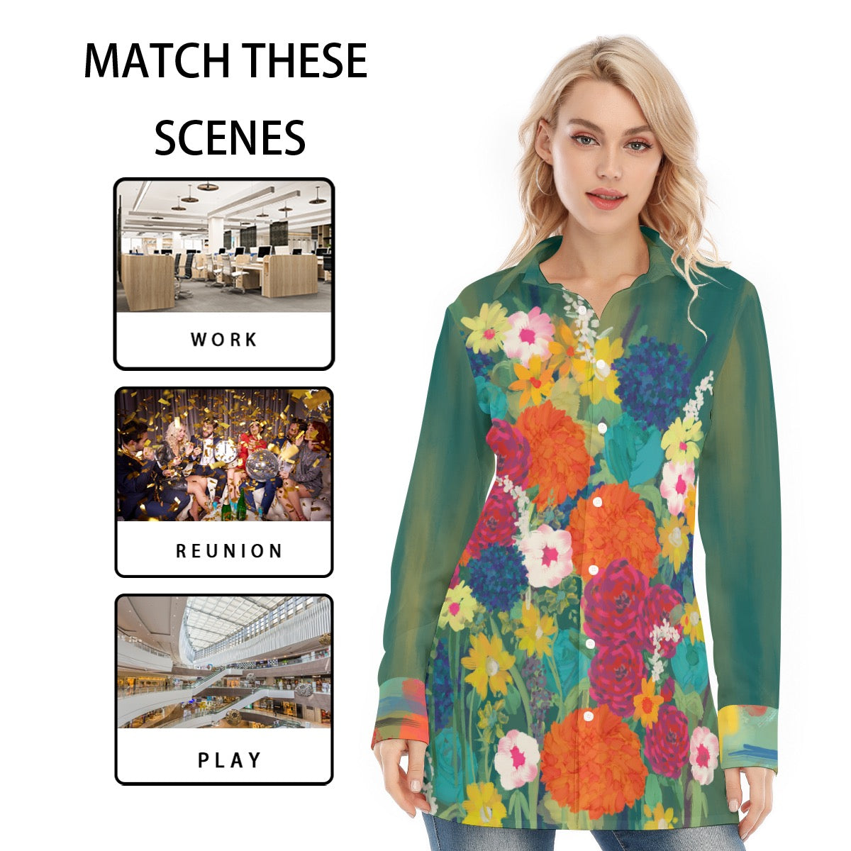 Abstract and floral Brewtiful blouse