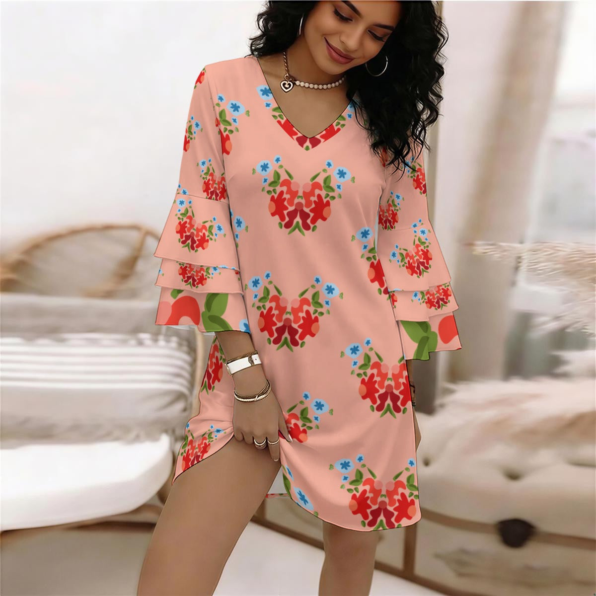 Whimsical floral in pink