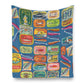 Sardines on blue Single-Side Printing Flannel Blanket