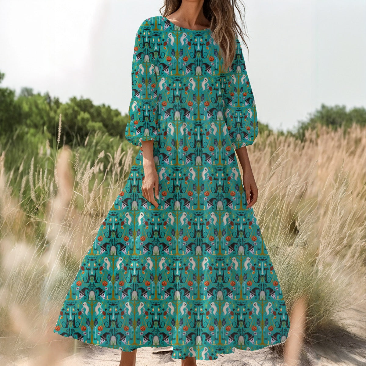 Halloween teal dress