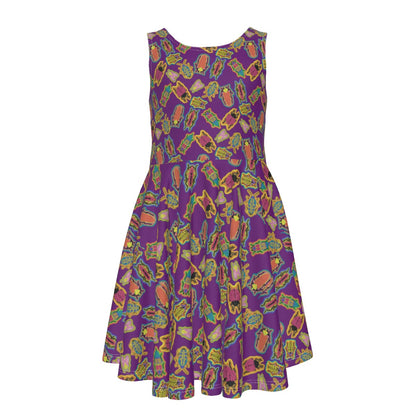 Purple bugging out Sleeveless Child’s dress