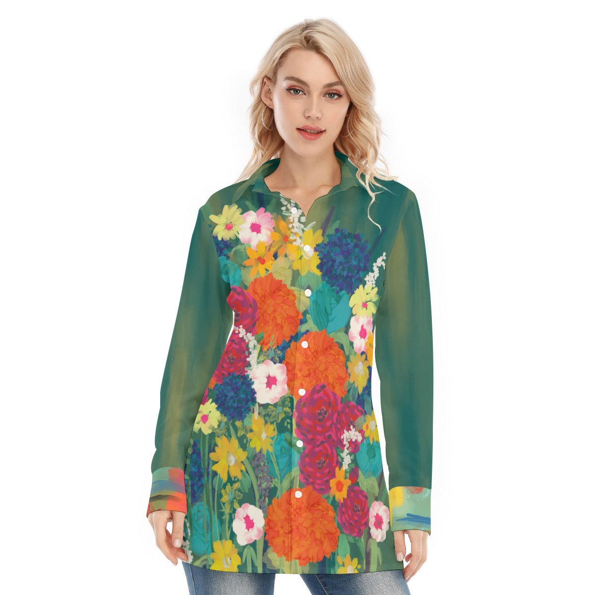 Abstract and floral Brewtiful blouse