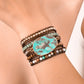 34 inch 5 wraps natural stone boho bracelet