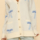 All over bow knit cardigan