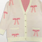 All over bow knit cardigan