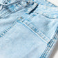 Myosotis Exposed Stitch Detail Drawstring Barrel Jeans